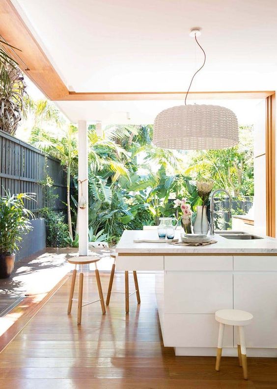 indoor outdoor kitchen