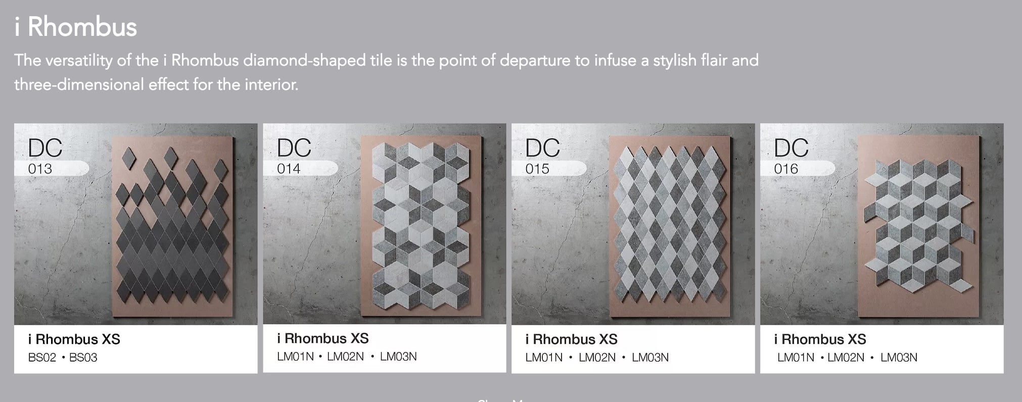 Rhombus tile design
