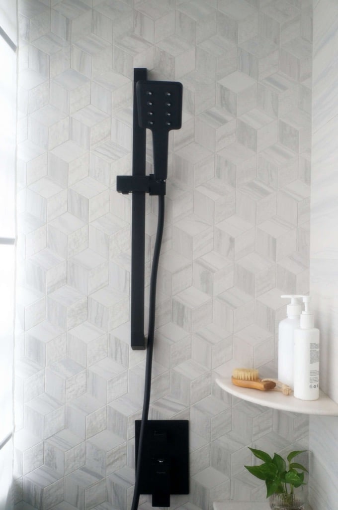 Master Bathroom remodel: with engineered marble tiles