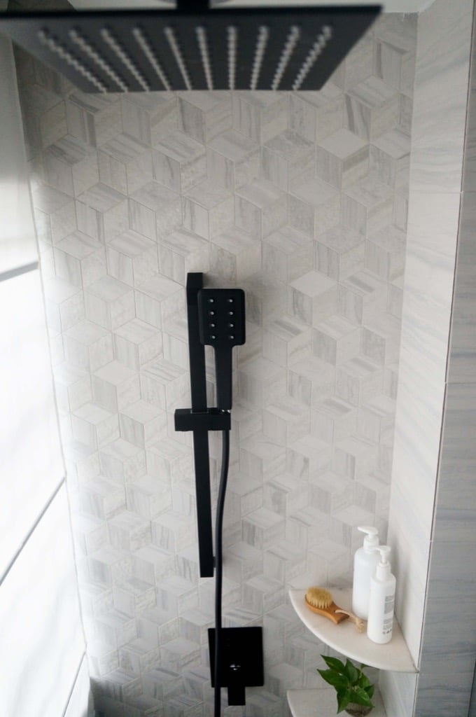 Master Bathroom remodel: with engineered marble tiles