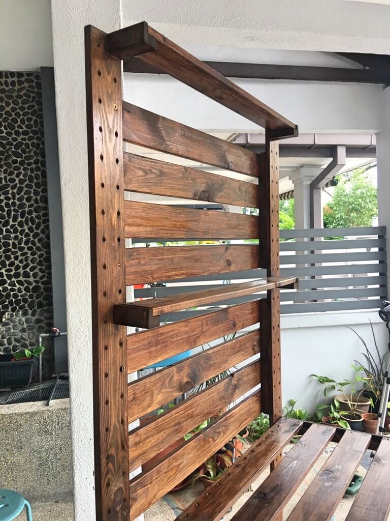 DIY potting table IKEA HEJNE hack with propagation shelves